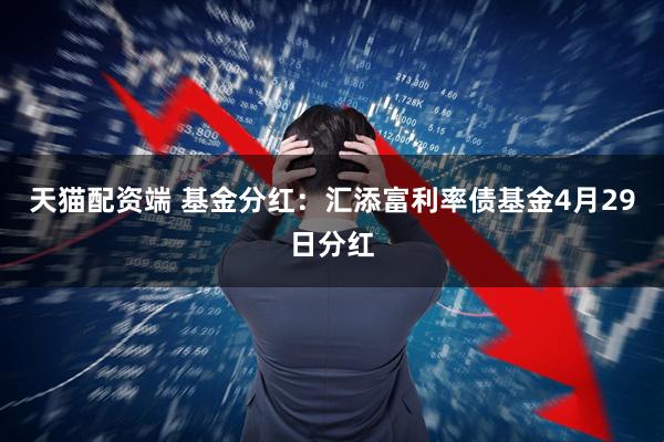 天猫配资端 基金分红：汇添富利率债基金4月29日分红